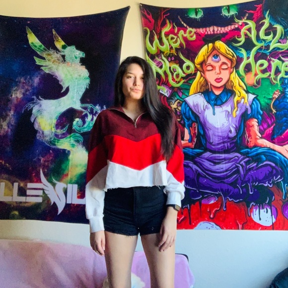 Forever 21 Sweaters - Asymmetrical Ombré Crop Sweater NWOT
